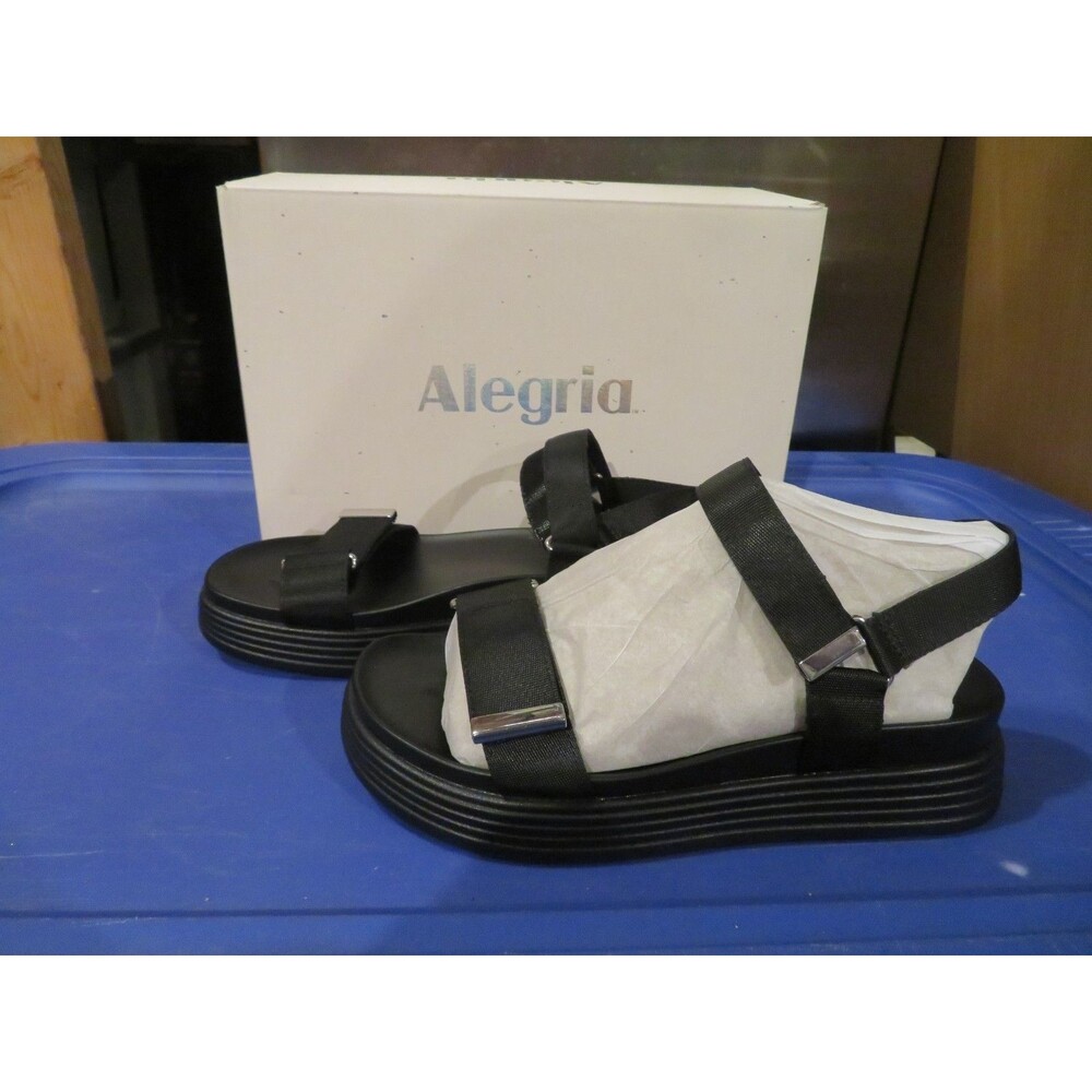 NWT Womens Black Alegria Allyson Sandals, 8 / 8.5 38